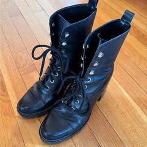 MiWanya Marc Fisher platform combat boot Black